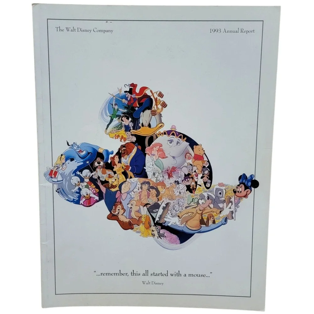Walt Disney Company Annual Reports Lot of 8‎ 1990s 2000 Disneyana Collectible